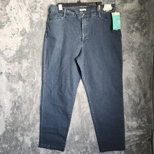 Lee Jeans Women's Size 18 Dark Relaxed Straight At The Waist Women’s Blue Denim